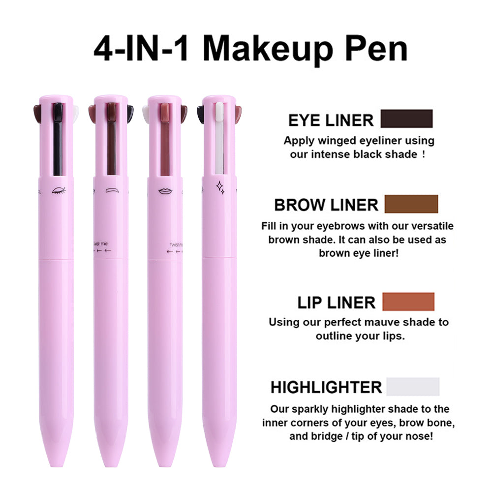 4 In 1 Waterproof Makeup Pen Eyebrow Pencil Long