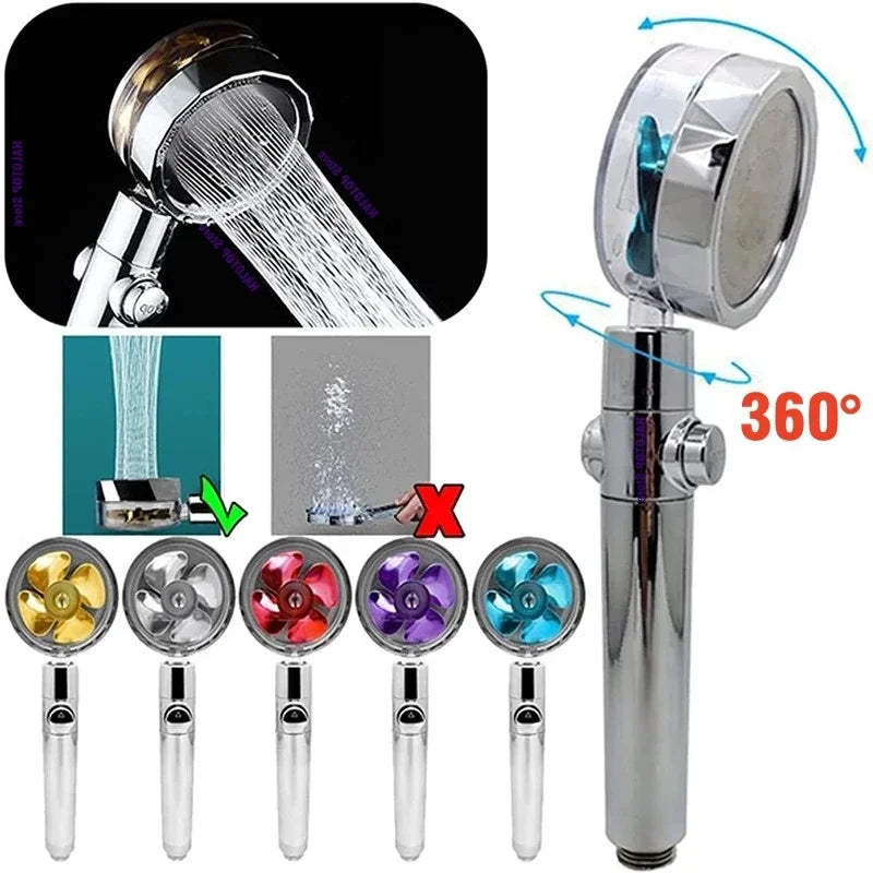 Pressurized Shower Head Turbine Shower