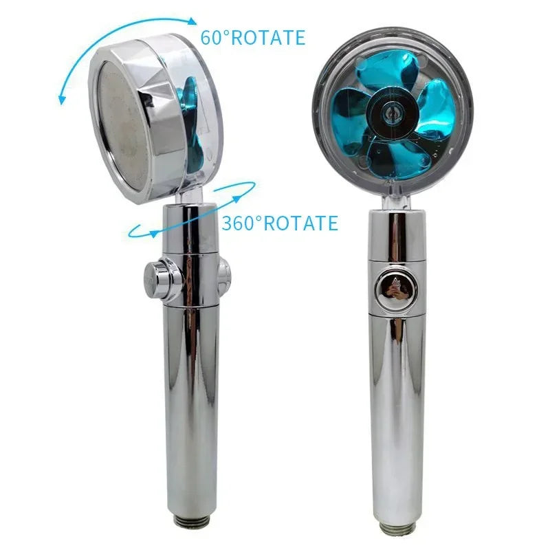 Pressurized Shower Head Turbine Shower