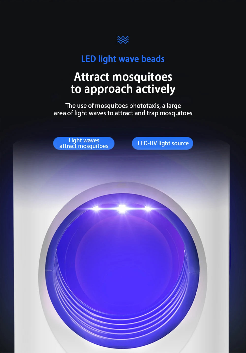Led mosquito killing lamp