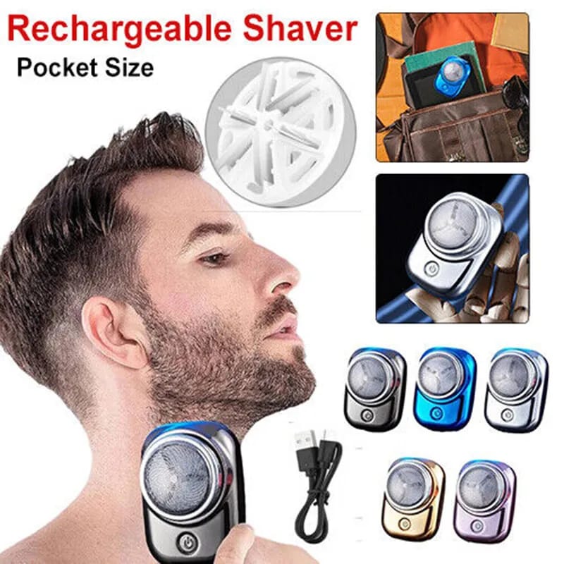 Mini Portable Shaver Men Is USB Rechargeable Washable Beard Trimmer