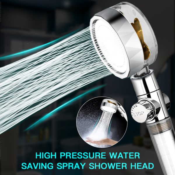 Pressurized Shower Head Turbine Shower