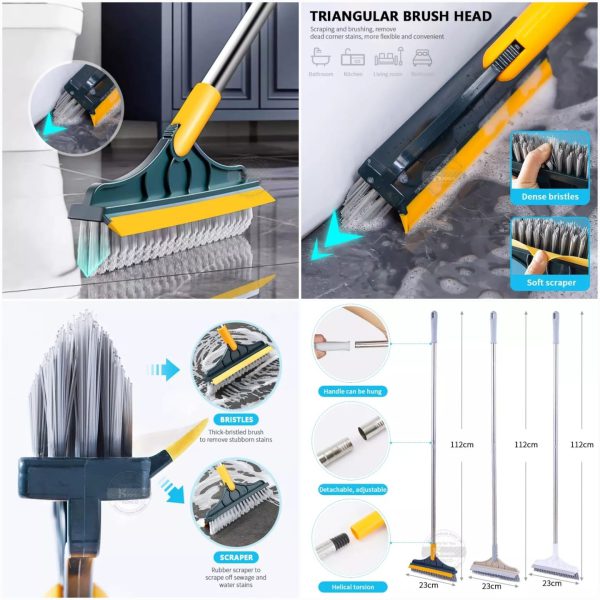 Floor Cleaning Brush With 120° Rotatable Head