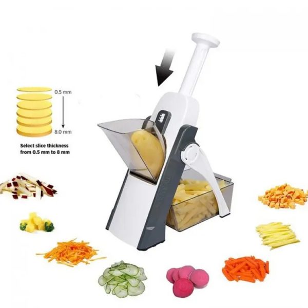Mandoline, 4 In 1 Vertical Vegetable Cutter Chopper Shredder Grater Artifact
