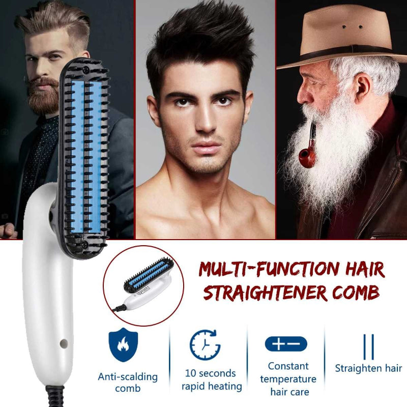 Hair & Beard Straightener Brush Comb