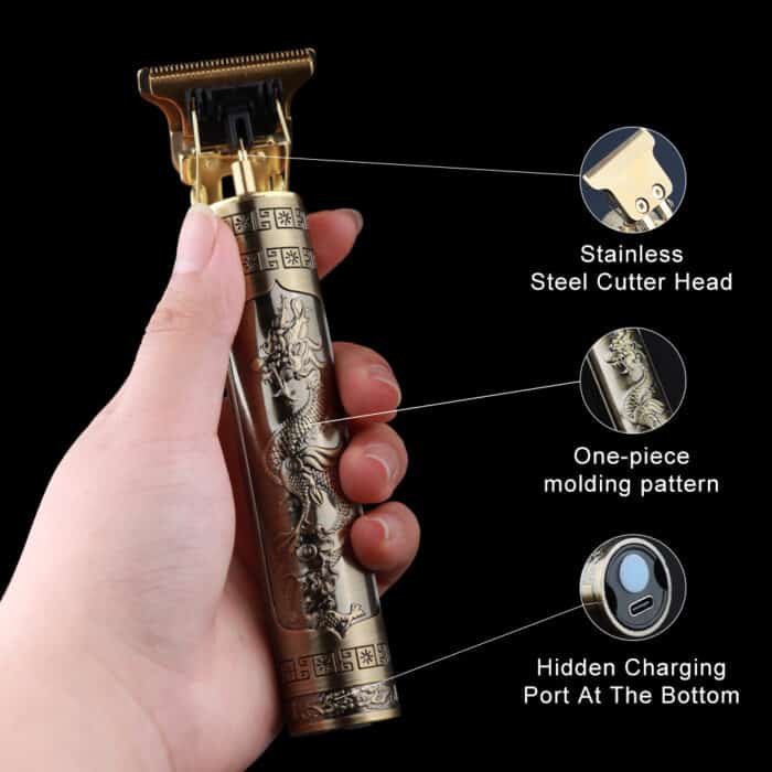 Vintage T9 USB Hair Clipper & Beard Shaver For Men
