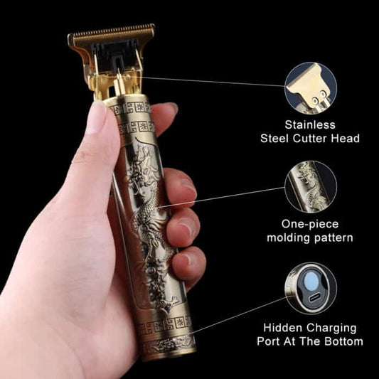 Vintage T9 USB Hair Clipper & Beard Shaver For Men
