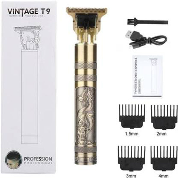 Vintage T9 USB Hair Clipper & Beard Shaver For Men