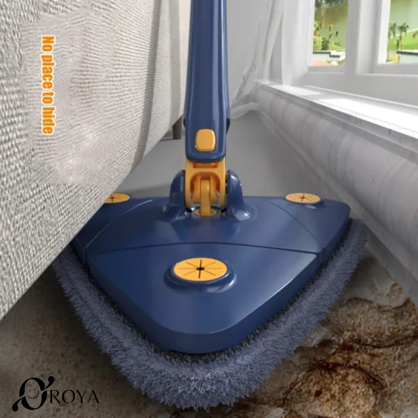Extended Triangular Mop 360  Rotatable Twist Squeeze Wringing