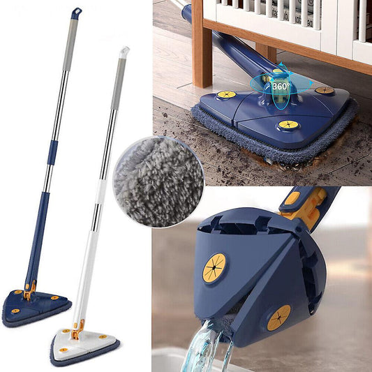 Extended Triangular Mop 360  Rotatable Twist Squeeze Wringing