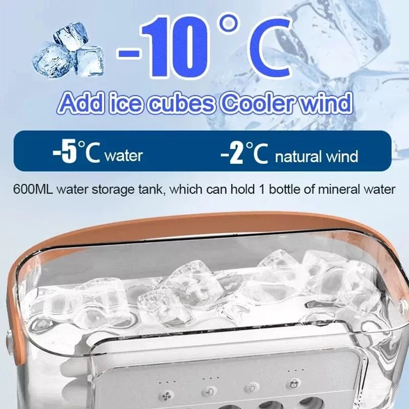 Kipas Mini Fan 6 inches air conditioner, cooler & humidifier with 5 sprays 7 color light