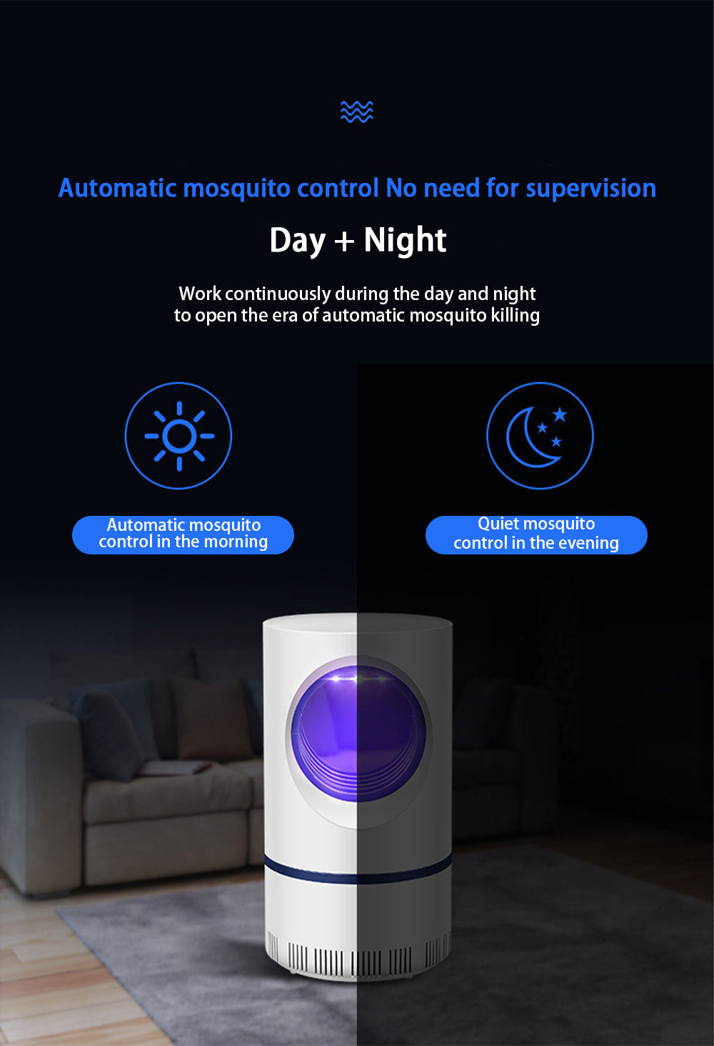 Led mosquito killing lamp
