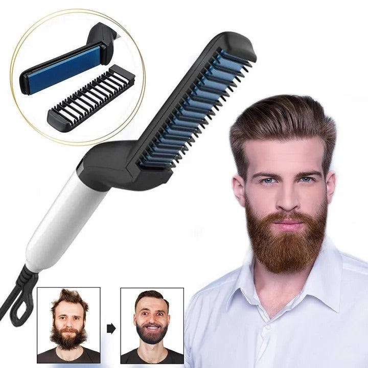 Hair & Beard Straightener Brush Comb