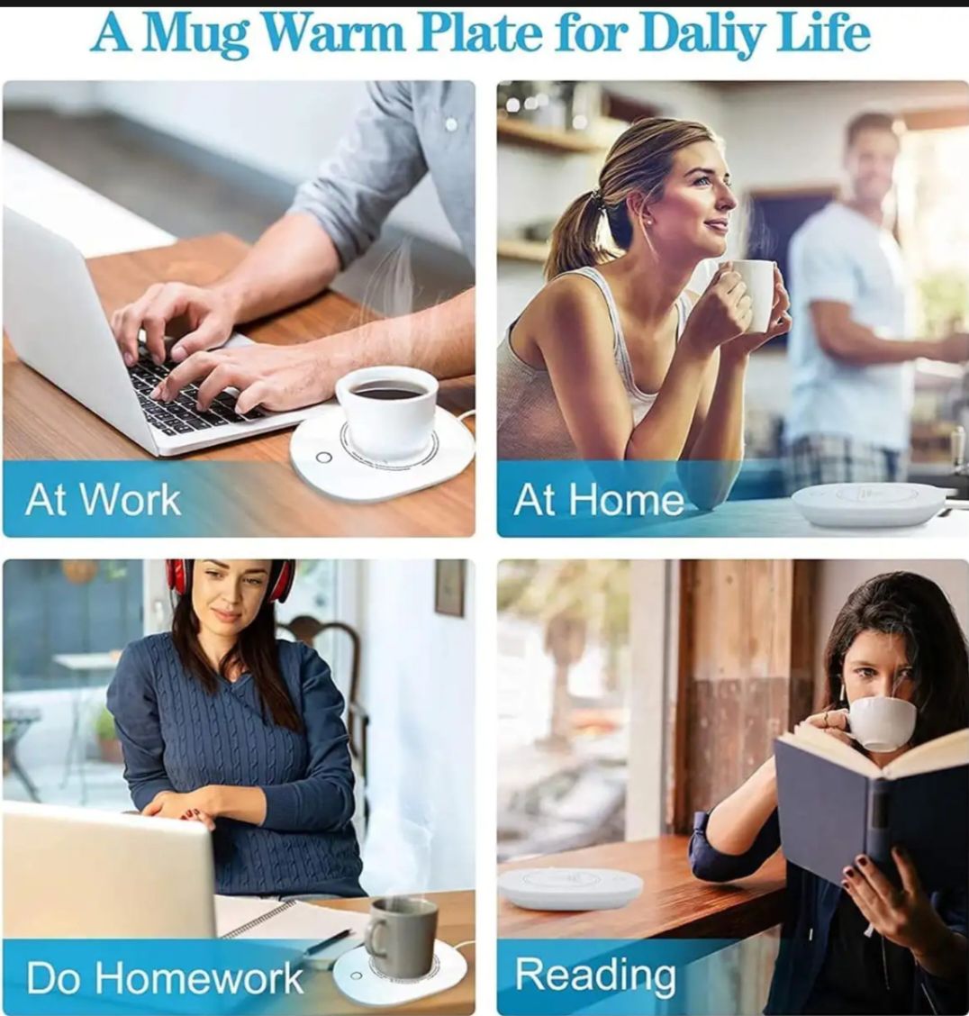 USB Electric Coffee Cup Warmer for Desk with Heating Pad Warmer