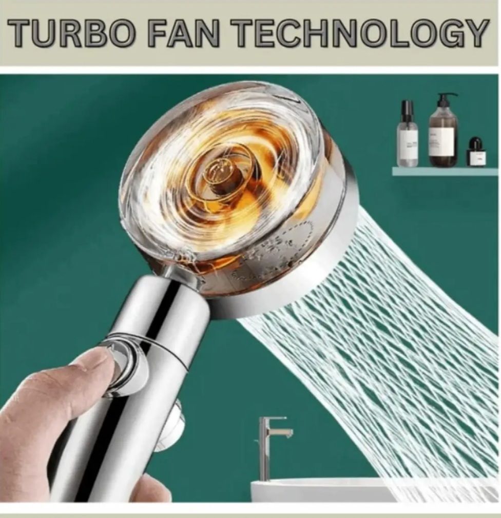 Pressurized Shower Head Turbine Shower