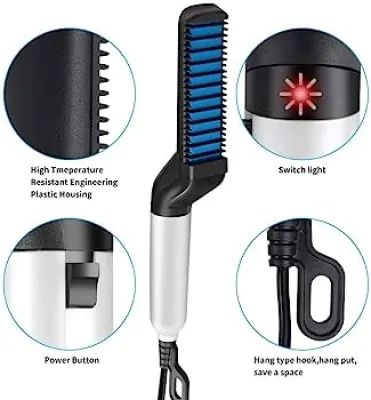 Hair & Beard Straightener Brush Comb
