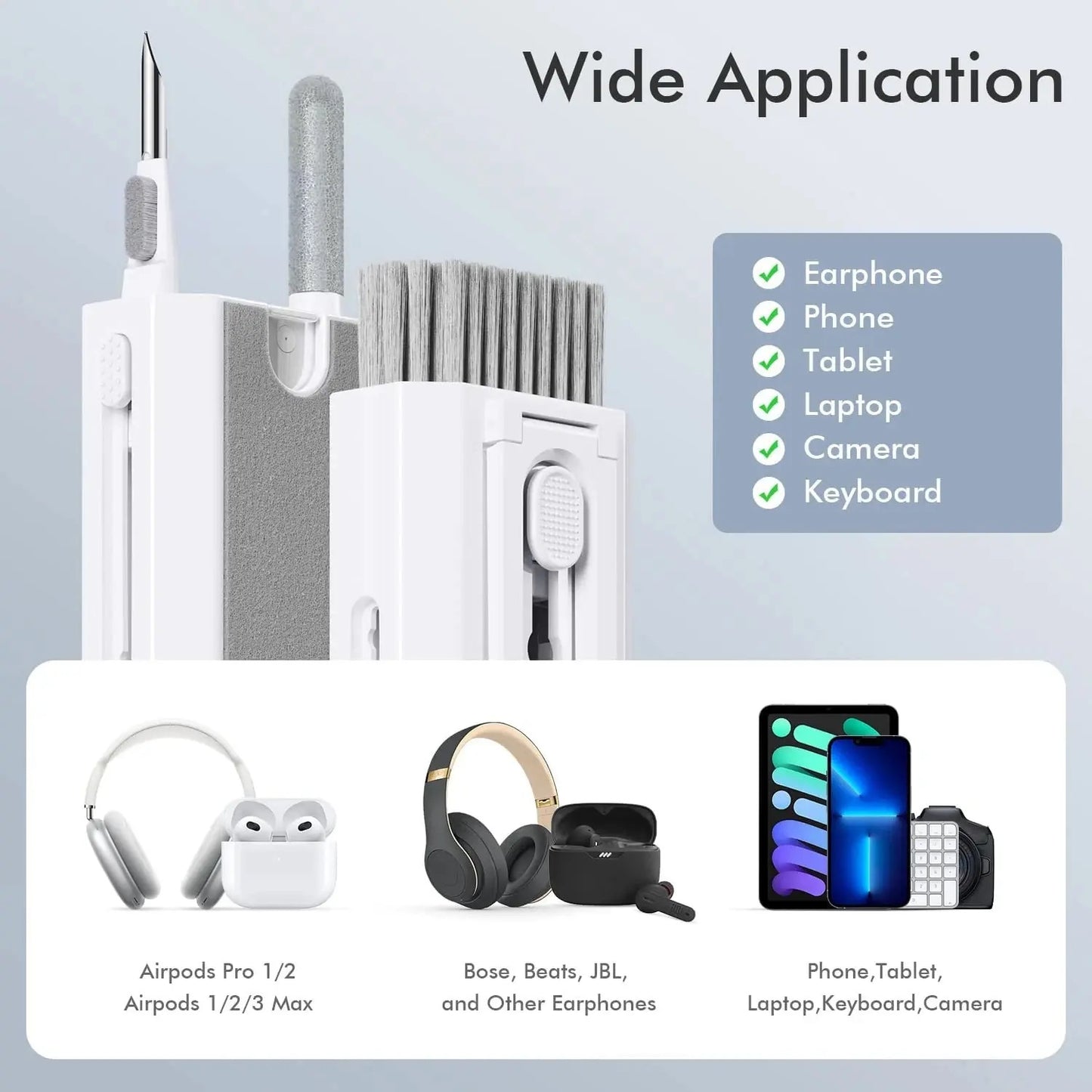 7 in 1 Keyboard Cleaning Brush Computer Earphone