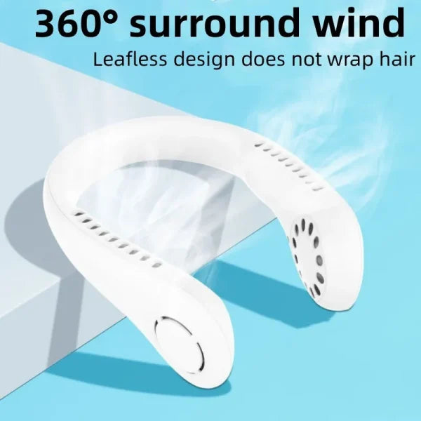 Neck Fan Portable Bladeless Hanging Neck 600mAh Rechargeable