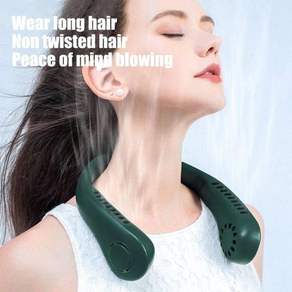 Neck Fan Portable Bladeless Hanging Neck 600mAh Rechargeable