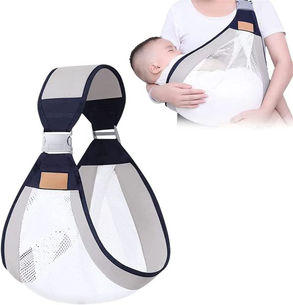 Baby carrier, ergonomic baby strap one shoulder labor-saving polyester baby half wrapped sling