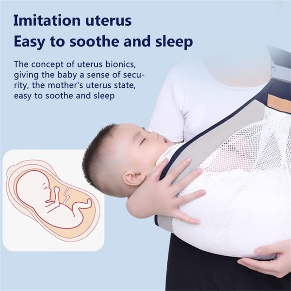 Baby carrier, ergonomic baby strap one shoulder labor-saving polyester baby half wrapped sling