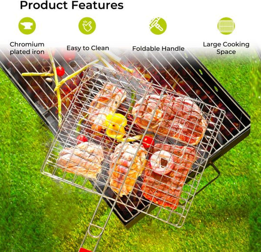 BBQ stainless steel hand grill (small size)