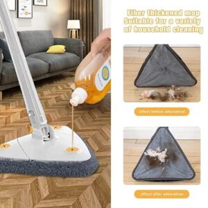 Extended Triangular Mop 360  Rotatable Twist Squeeze Wringing