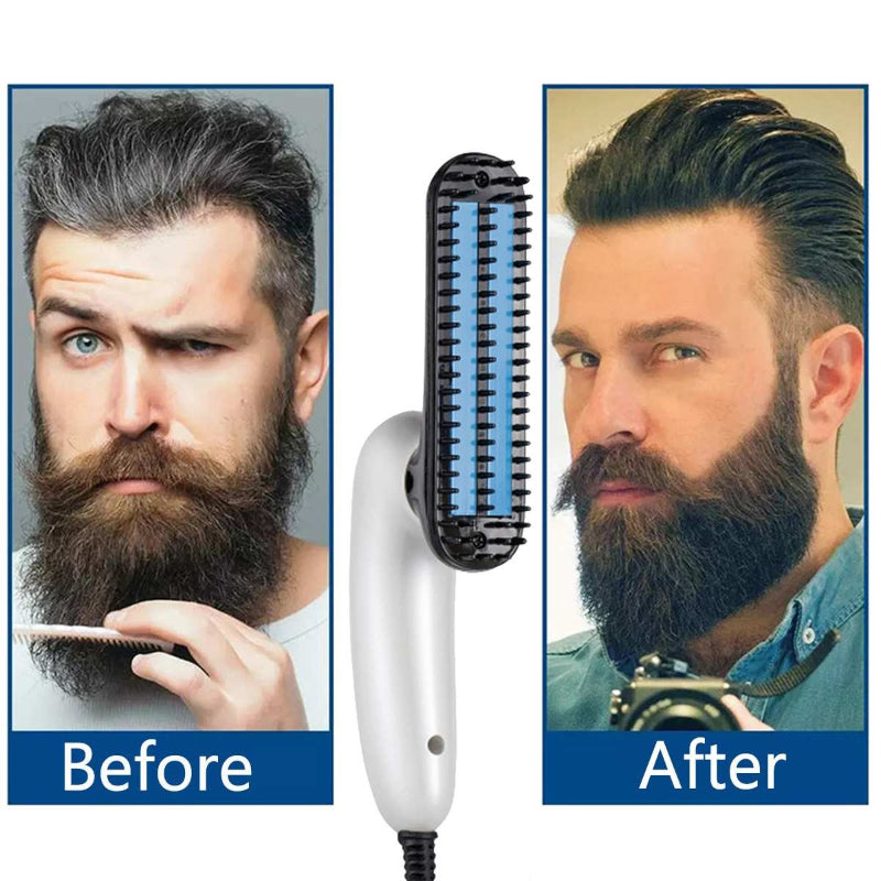 Hair & Beard Straightener Brush Comb