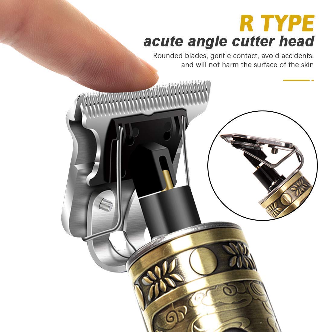 Vintage T9 USB Hair Clipper & Beard Shaver For Men
