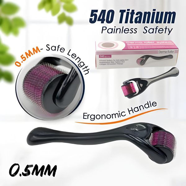 Derma Roller microneedle titanium for hair re-growth on scalp (0.5mm)