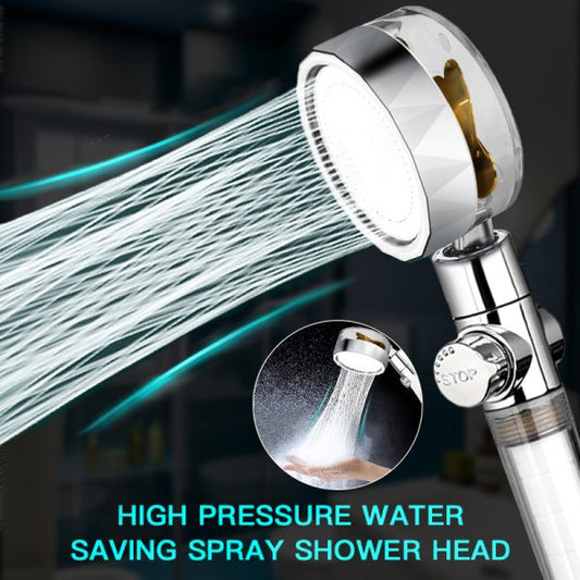 Pressurized Shower Head Turbine Shower
